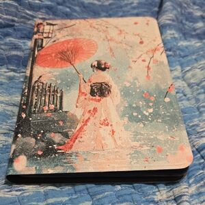 Elegant Pink and Blue Asian Print FIRE HD Tablet Case